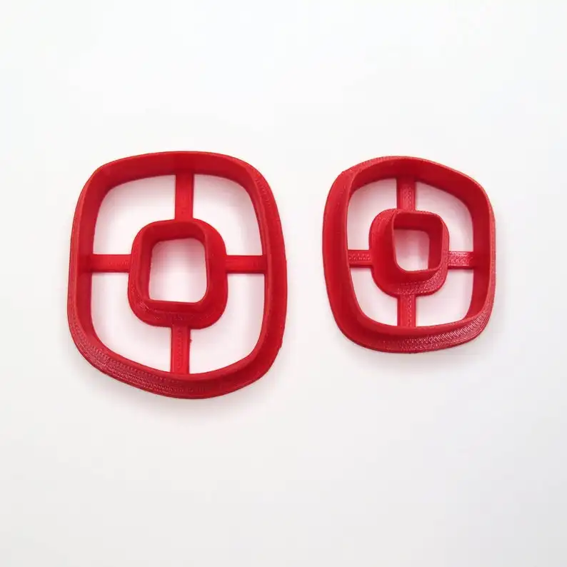 Hollow Square Plastic Cookie Cutters Cake Biscuit Mold Spring Plunger Baking Tool Clay Polymer Cutter clay cutters for jewelry | Дом и сад