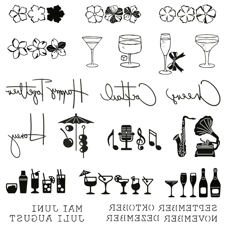 Металлические Вырубные штампы вырезанная форма цветок чашка для отпуска письмо
