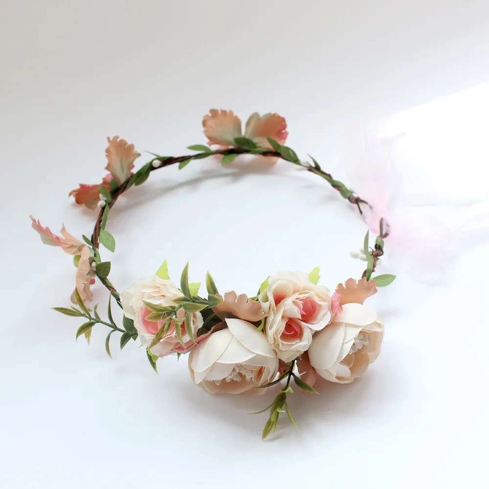 CC повязка на голову в виде короны с цветами обручальные аксессуары для волос