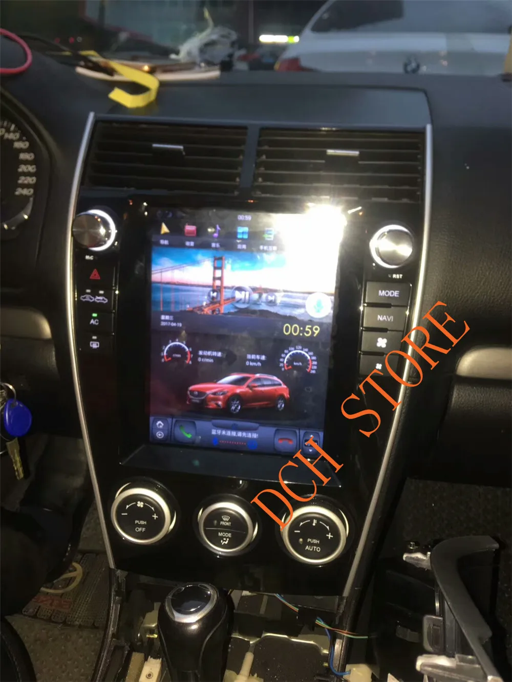 10 4 ''Tesla стиль Android 9 0 PX6 CARPLAY IPS автомобильный DVD GPS навигация радио плеер для mazda 6