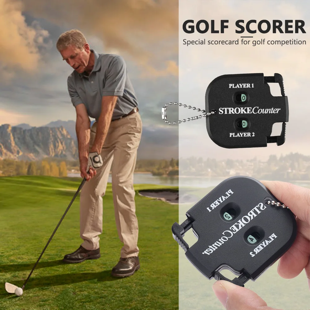 

Mini Handy Golf Shot Count Stroke Putt Score Counter Two Digits Scoring Keeper With Key Chain Golf Training Aids Golf Accessorie