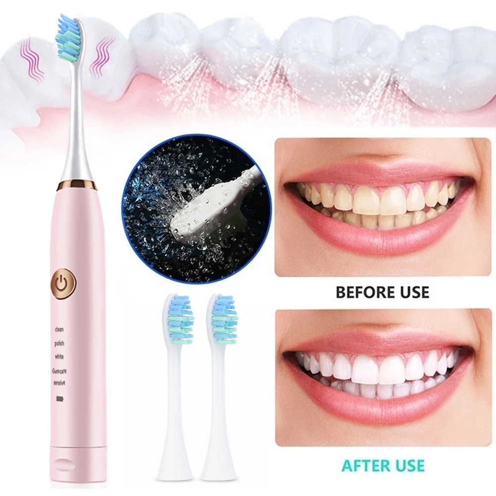 

Toothbrush Powerful USB Charge Rechargeable Tooth Washable Electronic Whitening High-frequency Vibration Teeth Brush