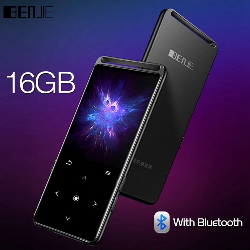 Mp3 плеер Benjie M6 Bluetooth 5 0 16 ГБ/32 ГБ Hifi длинный режим ожидания портативный с FM радио