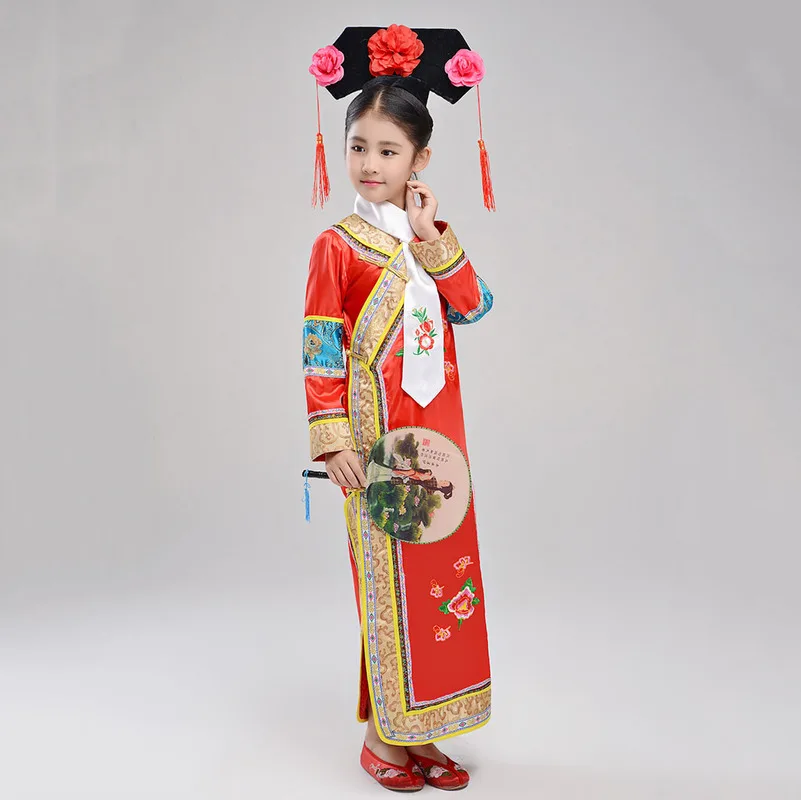 Маскарадные китайские наряды принцессы Manchu для девочек новогодние костюмы