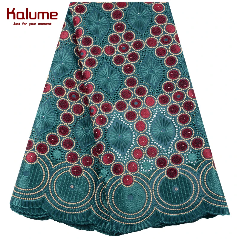 Новейшая швейцарская Африканская Хлопковая кружевная ткань Kalume 2021