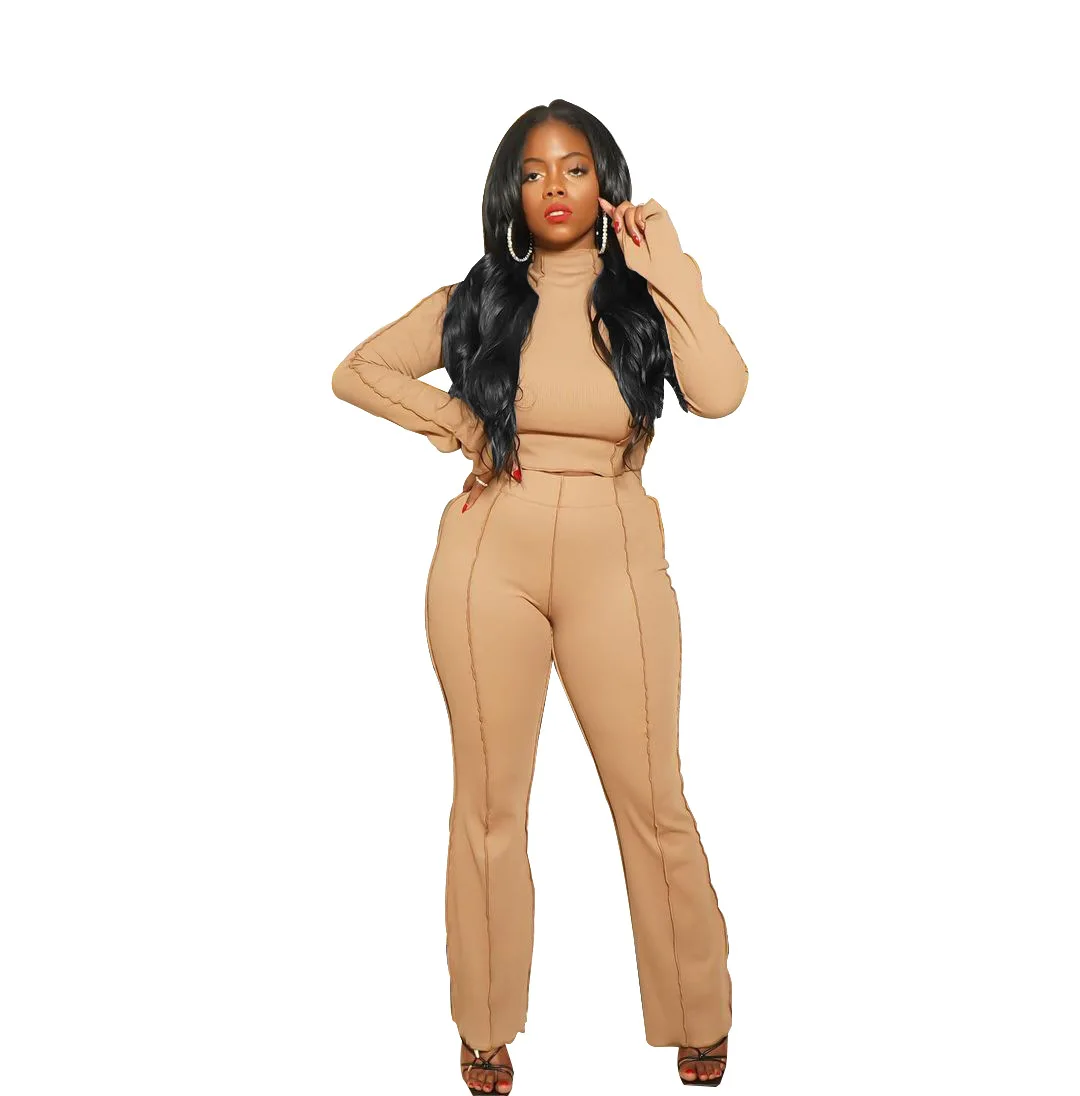 

Casual Women Tracksuit Two Piece Set Shirt And Long Pants Solid Color Sportsuit Matching Suit Clothes For Women Outfit