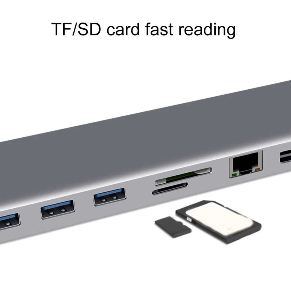 11 в 1 концентратор usb type-C к USB3.0 TF HDMI VGA RJ45 Мини DP док-станция адаптер концентратор конвертер для MacBook