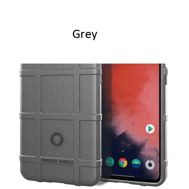 Grey Прочный защитный чехол для Oneplus 7T Pro 7 6T защитный чехол с защитой от падения - Цвет: Grey