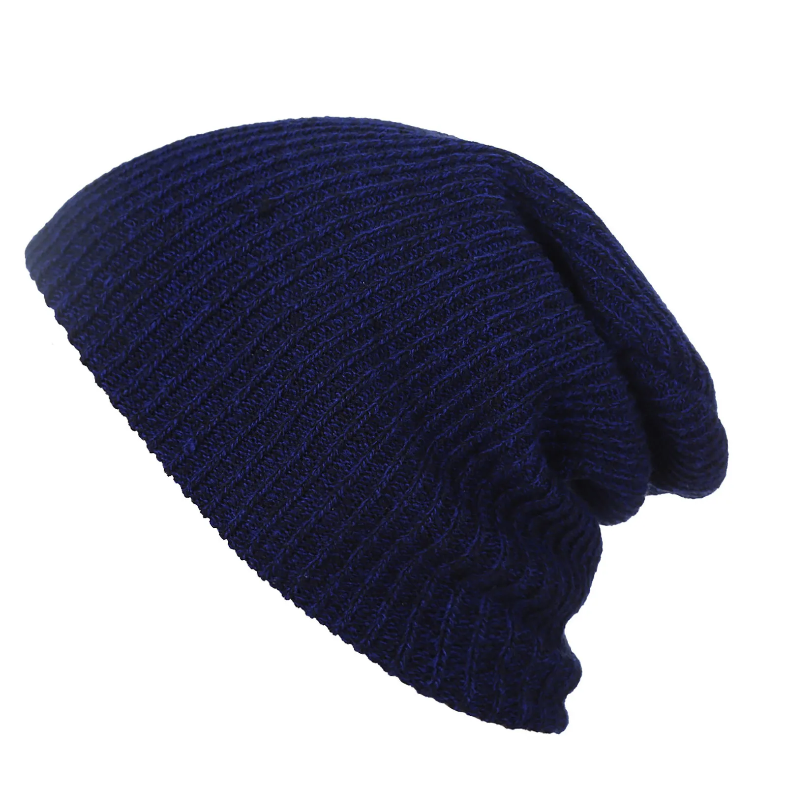

Winter Unisex Hip Hop Hat Warm Winter Wool Knit Ski Beanie Skull Slouchy Caps Hat Mixed Color Baggy Beanies For Men