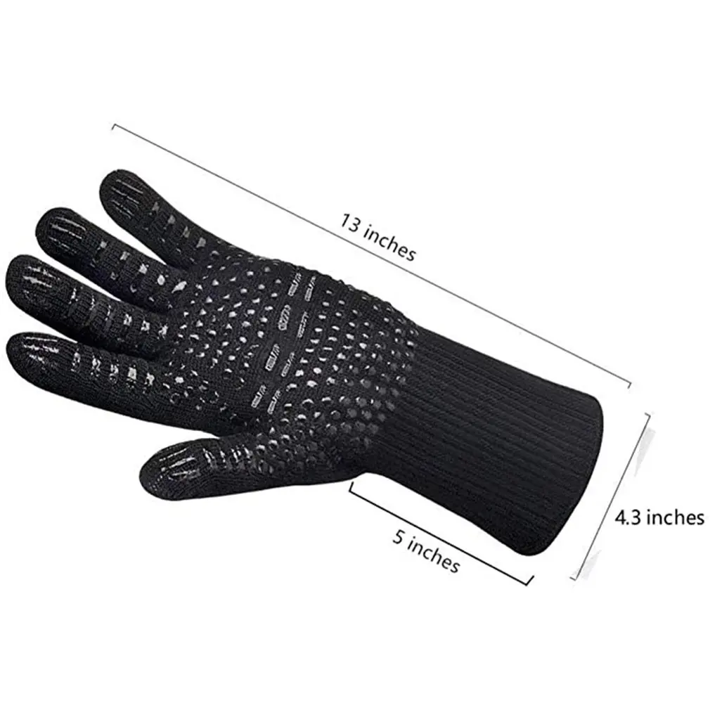 

800 Degrees High Temperature Resistant Gloves Microwave Oven Kitchen Bbq Gloves Anti-Scalding And Heat Insulation Gloves