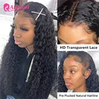 Кудрявый прозрачный парик на сетке 6x6 HD, вьющиеся парики из натуральных волос для чернокожих женщин, бразильский парик на сетке, предварительно выщипанный парик из волос AliPearl