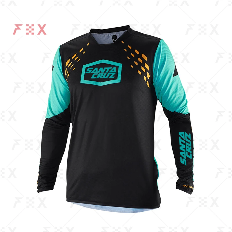 

Футболка для горного велосипеда Santa Cruz, горный велосипед, MX, Мотокросс, BMX, гоночная Джерси DH, одежда для велоспорта с длинным рукавом, футболк...