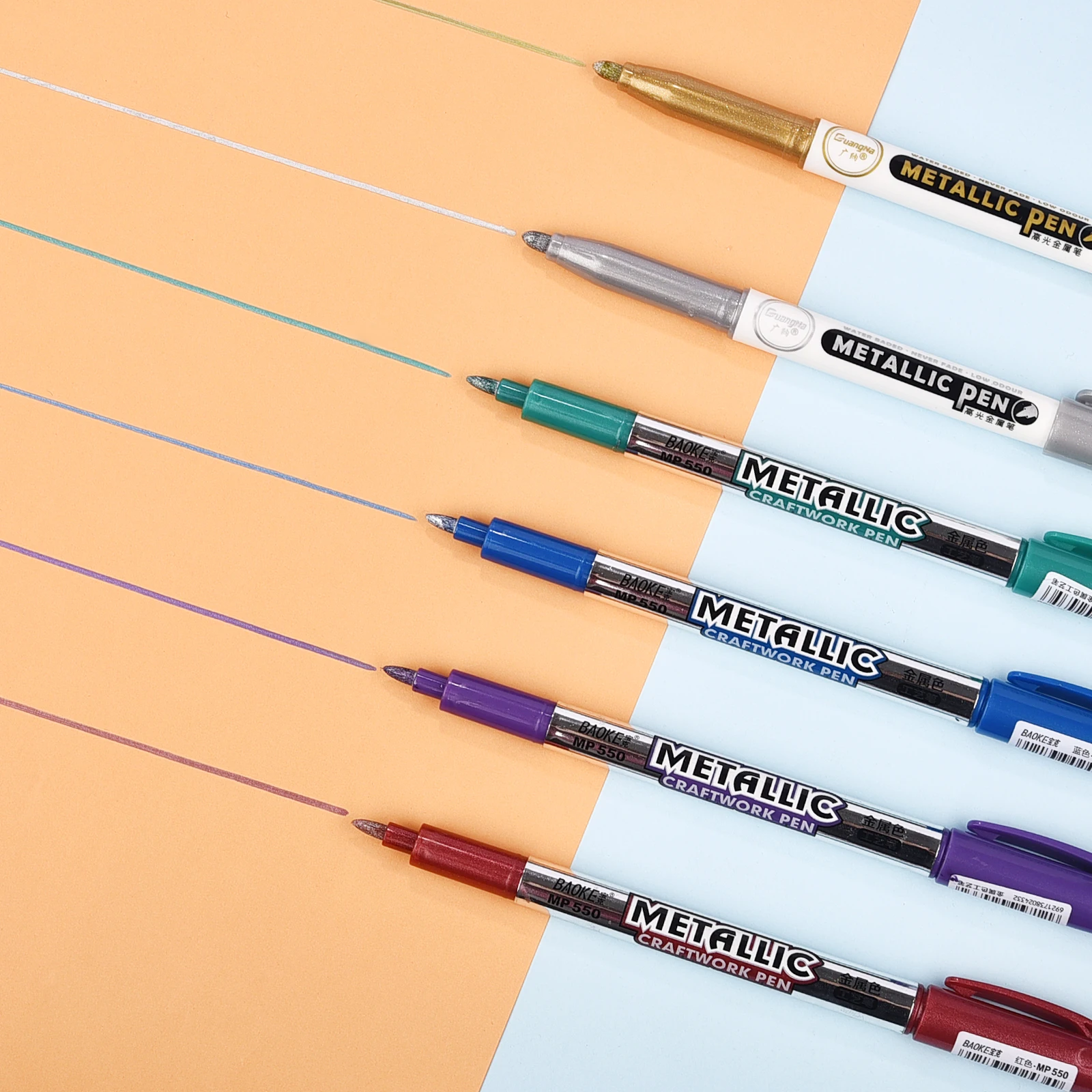 Ручка водостойкая металлическая золотистая/серебристая 2 шт. | Украшения и