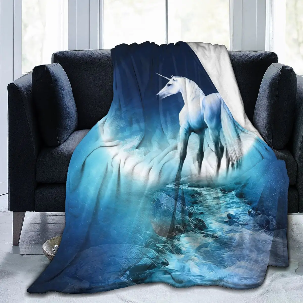 

Ultra-Soft Micro Fleece Blanket Romantic starry sky unicorn map custom blanket unisex home textile supplies decorative sofa hote