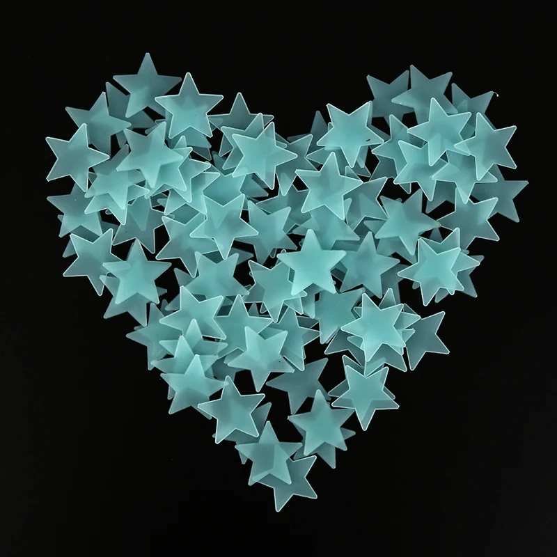 80 шт. детская флуоресцентная наклейка со звездами для спальни светящиеся звезды