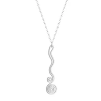stainless steel hollow out swirl necklace personality eddy pendant necklace for women necklace men fashion girl jewelry gift