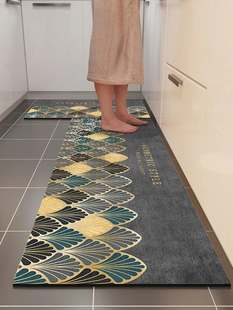 Водонепроницаемый маслостойкий кухонный коврик нескользящий для ванной мягкий