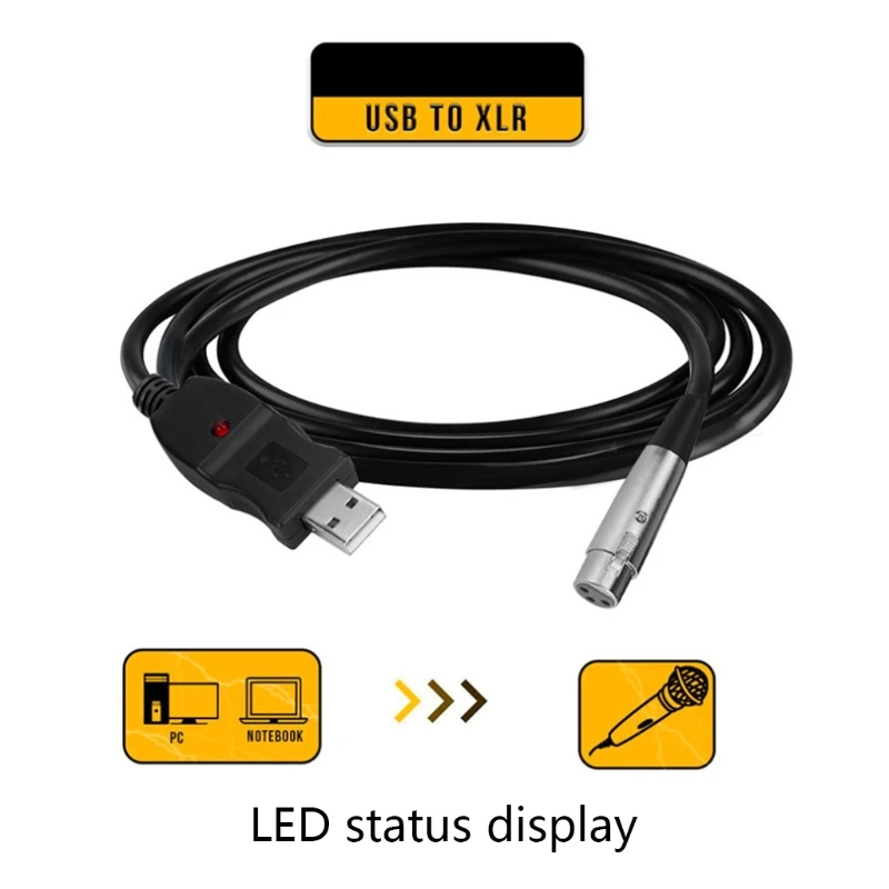 R58B USB микрофонный кабель 3 м мужчина к XLR Женский 16 бит 48/44.1 кГц высокое качество