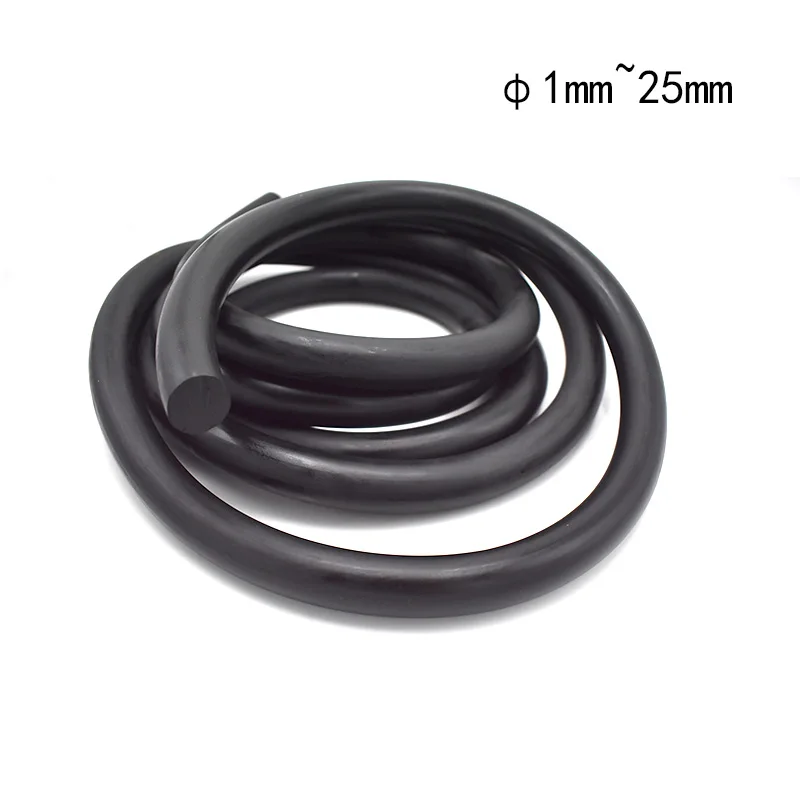

Black Rubber Sealing Strips NBR Round Solid Seal Bars Oil Resistance Rope Strip 1~25mm