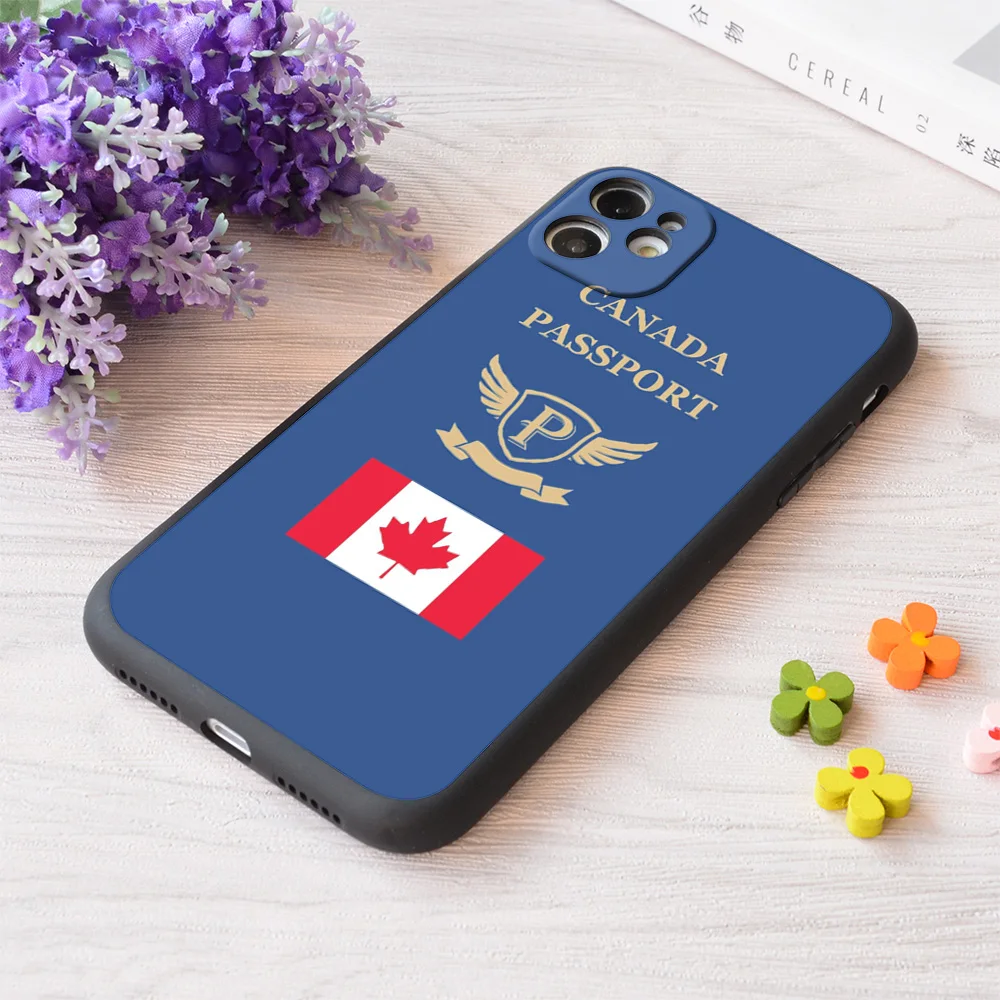 

For iPhone Canada Passport Print Soft Matt Apple Case