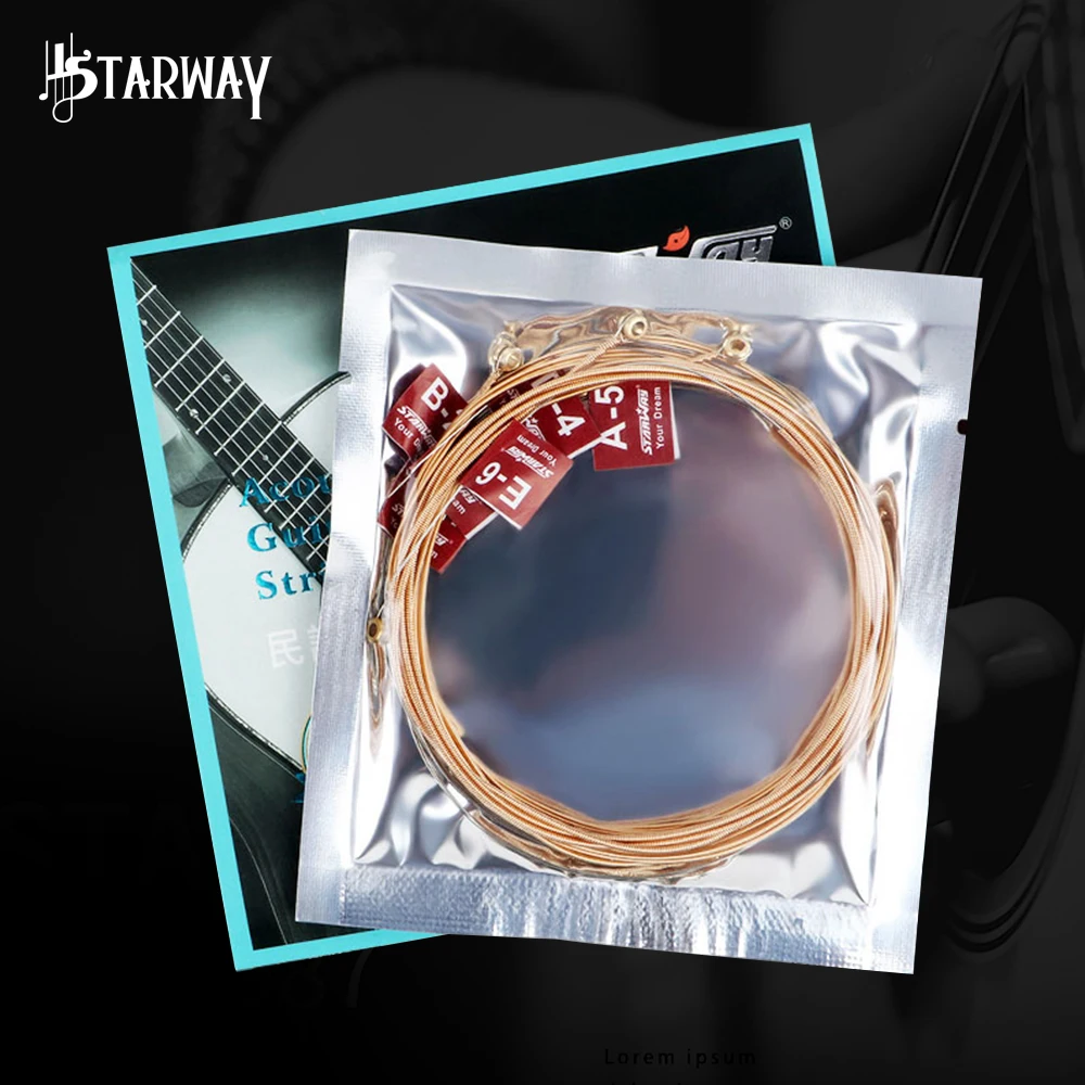 Комплект струн STARWAY s213 для классической акустической гитары ФОСФОРНЫЕ бронзовые