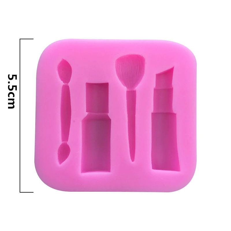 

New Makeup Lipstick Silicone Fondant Mould Cake Decorating Chocolate Baking Mould Cake Mold Silicone Mold Free shipping