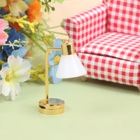 112 scale mini table lamp with led light model dollhouse furniture miniature accessories living room doll house decoration