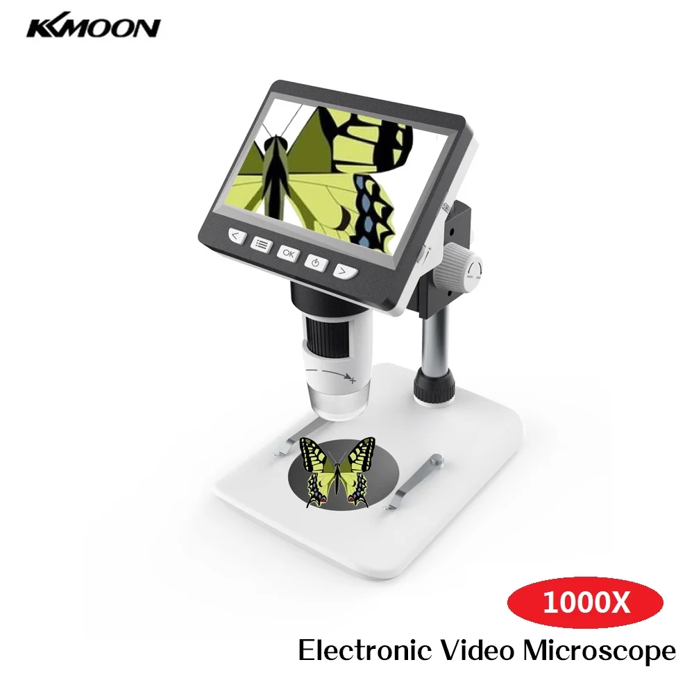 Портативный настольный ЖК цифровой микроскоп с высокой яркостью 8 светодиодов и