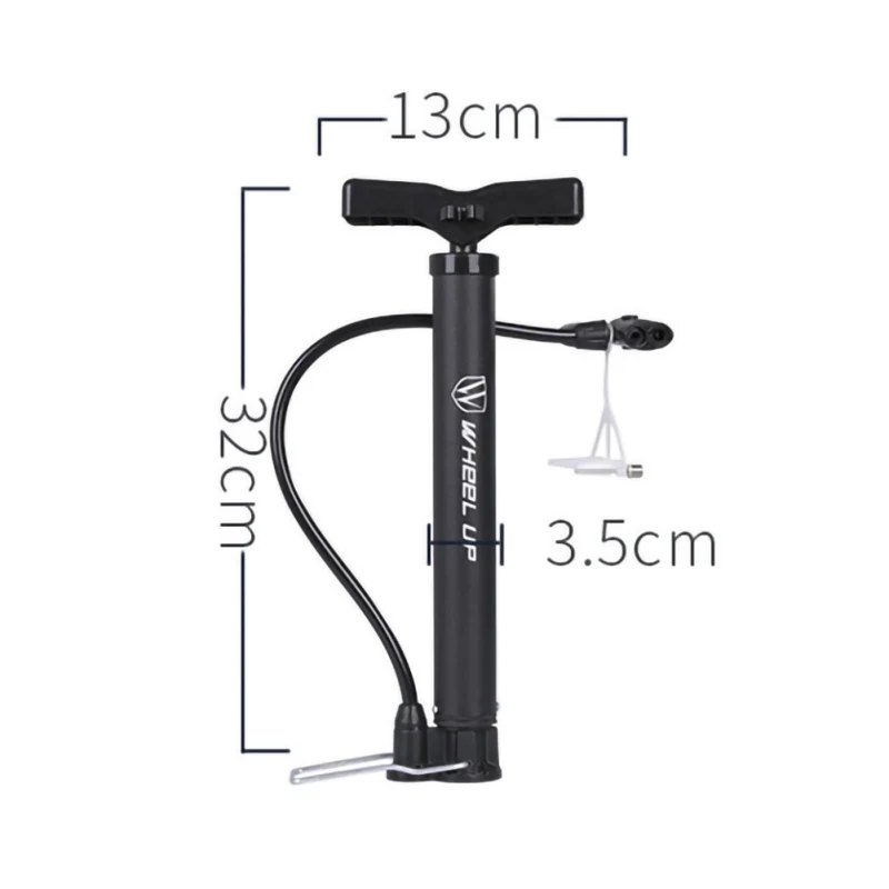 Bicycle Pump Inflator 100PSI Gauge Portable Lightweight Hand Air External Hose Fits Presta Schrader Tire | Спорт и развлечения