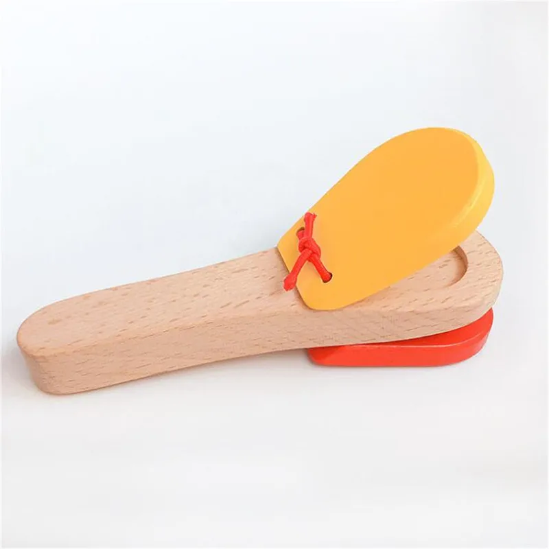 

Wooden Percussion Handle Clapping Castanets Board for Baby Musical Instrument Preschool Early Educational Toys