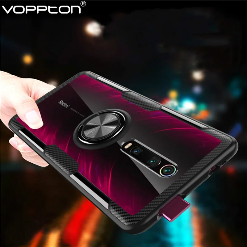 For Xiaomi Mi 9T Redmi K20 Pro Case Transparent Acrylic Cover Soft Silicone Bracket Mi9T Fundas |