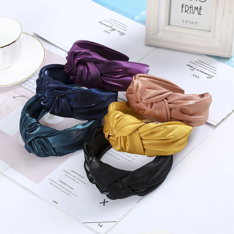 Haimeikang Fashion New Bezel Headdress Cross knotting Wide-brimmed Headband Autumn Winter Head Hoop Women Hair Accessories