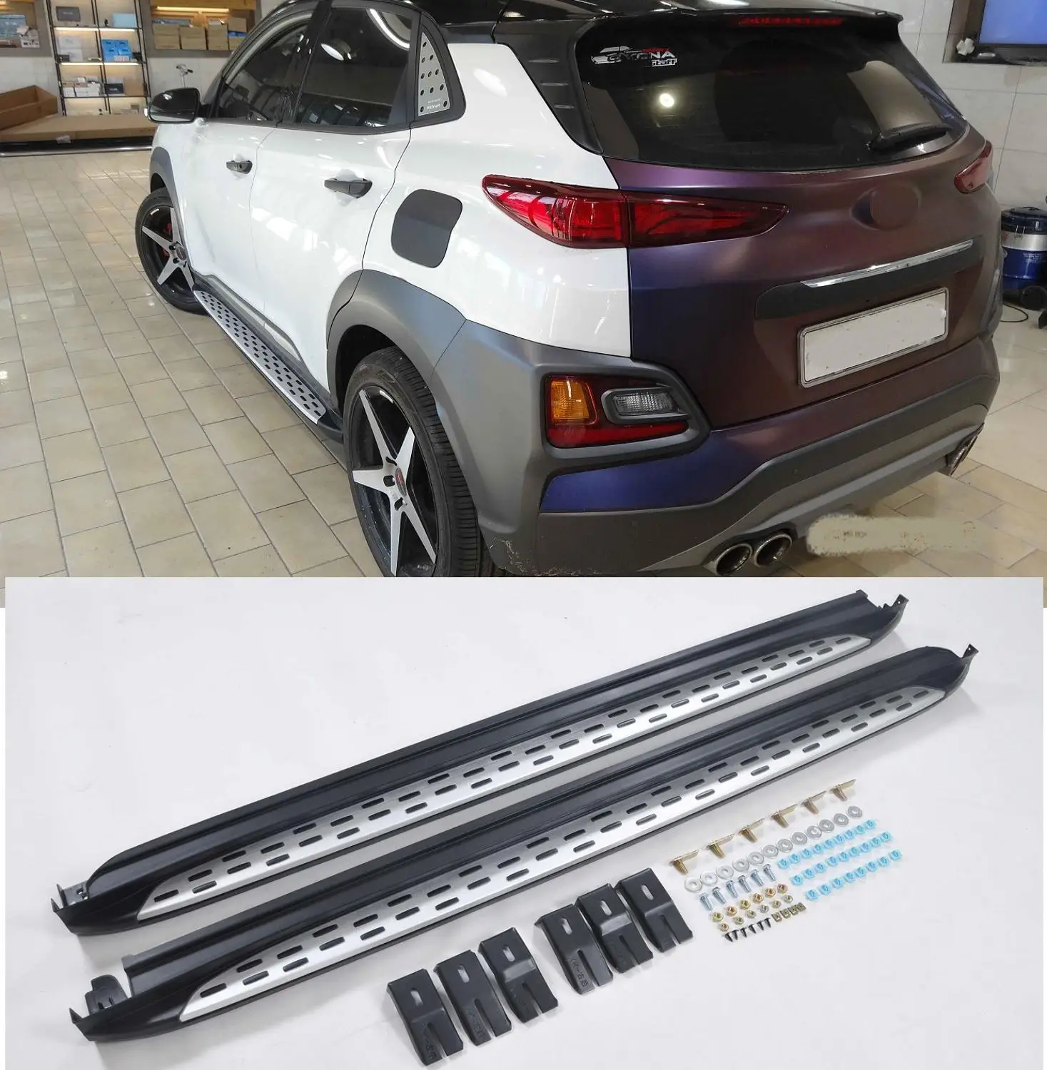 Стильная алюминиевая подходящая для Hyundai Kona 2018 2019 2020 подножка в стиле Бен З