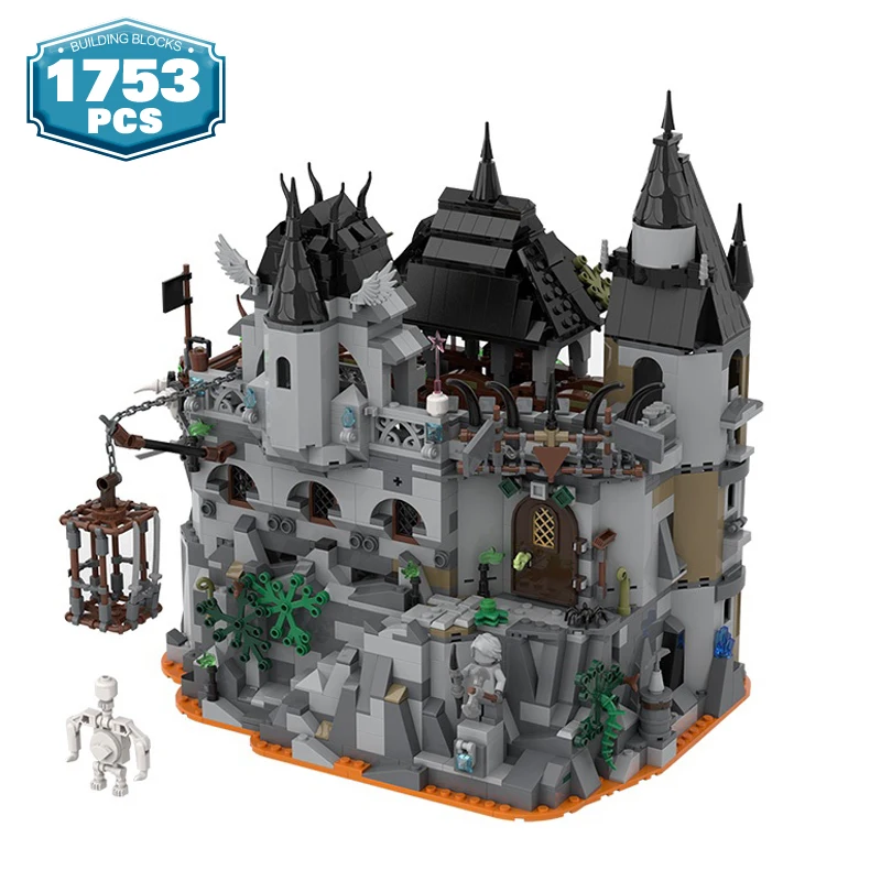 

Креативные строительные блоки City Street View архитектурные кубики, Бастион из лавы, модель замка, Модульные строительные блоки, развивающие игру...