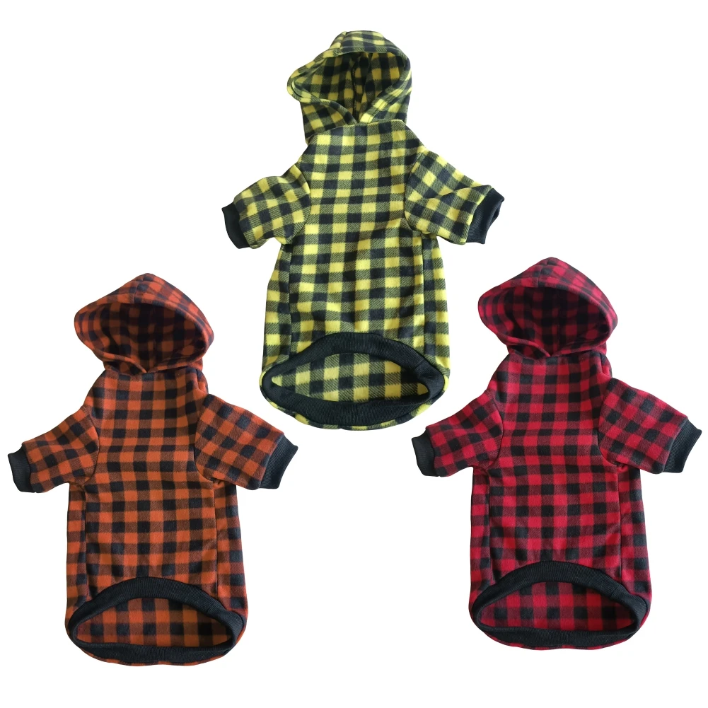 

Клетчатая Одежда для собак, зимняя теплая куртка с капюшоном для домашних животных, одежда для маленьких и средних собак, одежда для чихуаху...