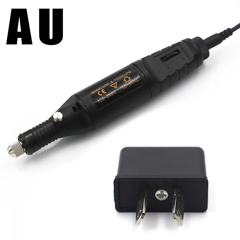 AU Electric Grinder Кожа Инструмент край электрическая полировка Slicker плоская/заостренная головка сандалового дерева Кожа ремесло DIY Инструменты для вырезания края Полировщик Slicker - Цвет: AU Electric Grinder