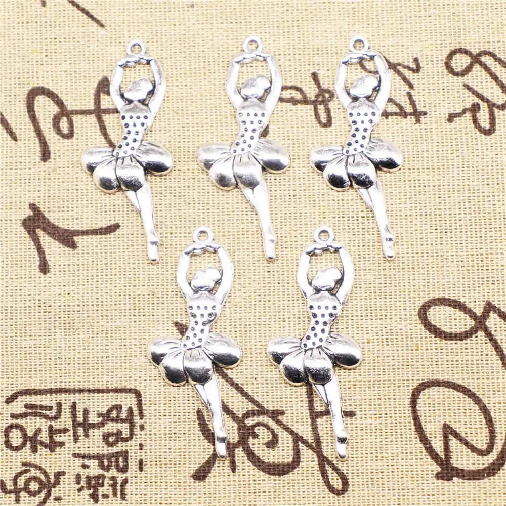 

Принадлежности для ювелирных изделий, аксессуары для балета, цвет под старину, серебро, 15 шт. 51x20 мм