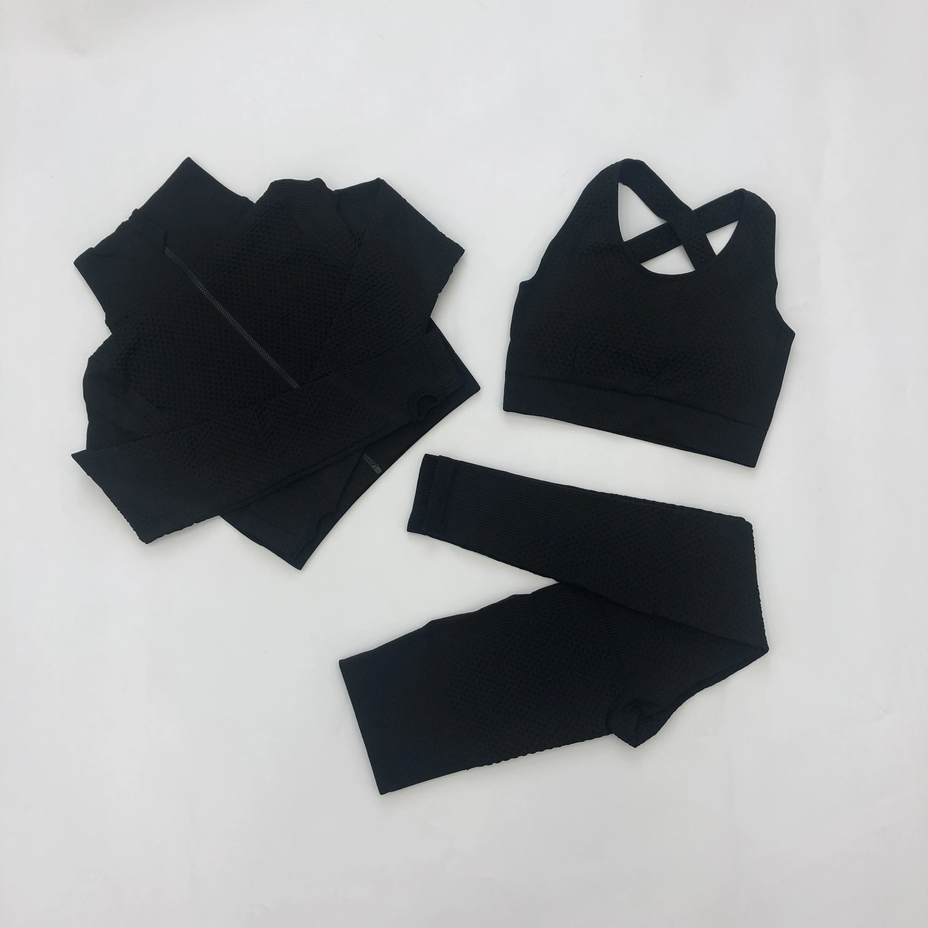 Seamless Women Yoga Sets Female Sport Gym Suits Wear Running Clothes Women Fitness Sport Yoga Suit Long Sleeve Yoga Clothing