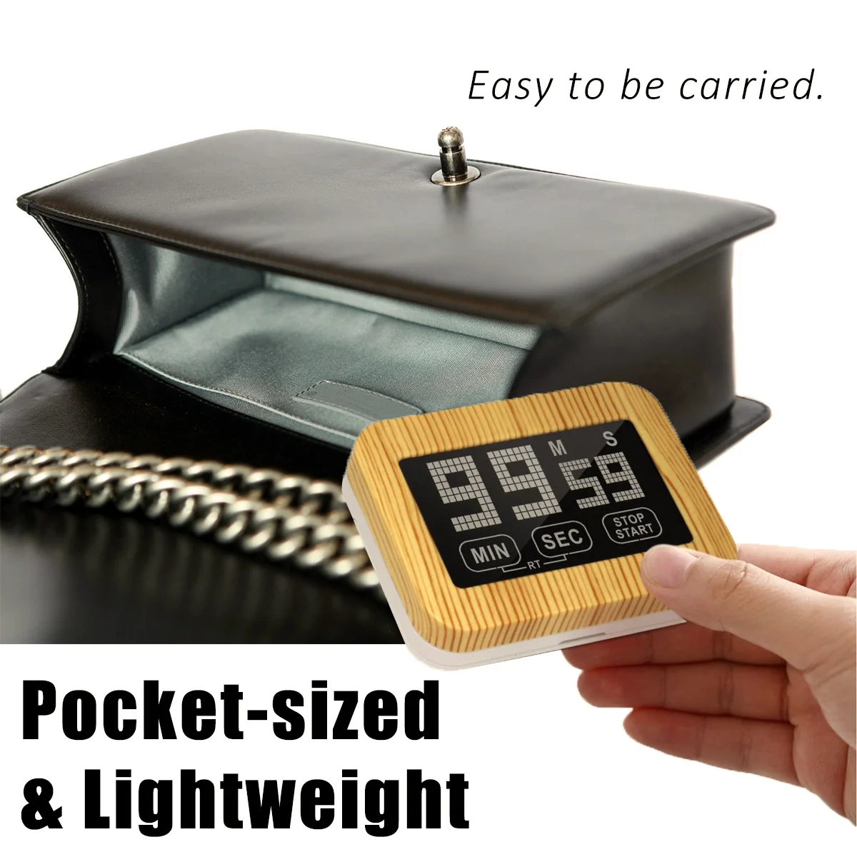 

Digital Kitchen Timer Magnetic Countdown Clock Large Display Touchscreen Count Up and Down Timer