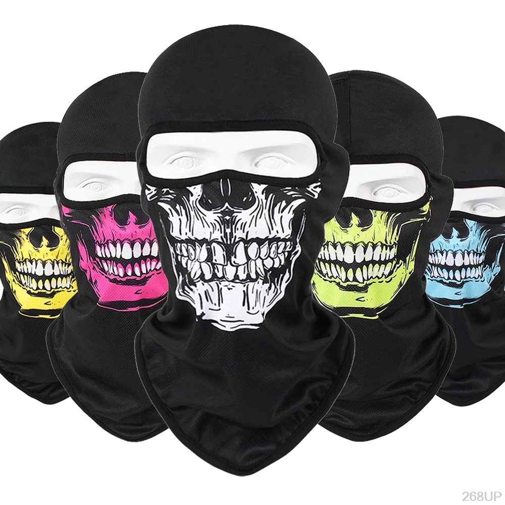 Маска для мотоцикла HEROBIKER, Балаклава, мотоциклетный костюм с черепом, банданы, маска для Хэллоуина, маска для лица с изображением призрака, маска для ресниц, мото