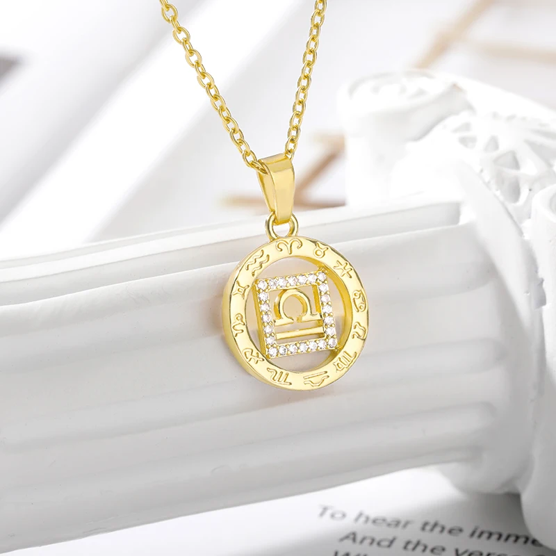 Ожерелье со знаками Зодиака 12 созвездий ожерелье для женщин Овен Лев оптовая