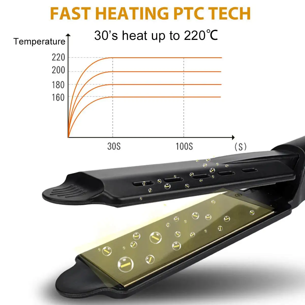 Выпрямитель для волос керамический турмалиновый выпрямитель с 4 режимами