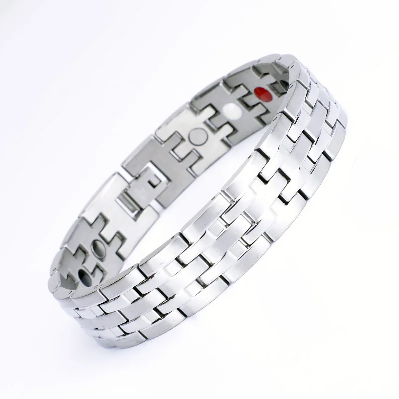 4 в 1 био магнитный браслет черный цвет IPG Золотой сила спортивные браслеты для