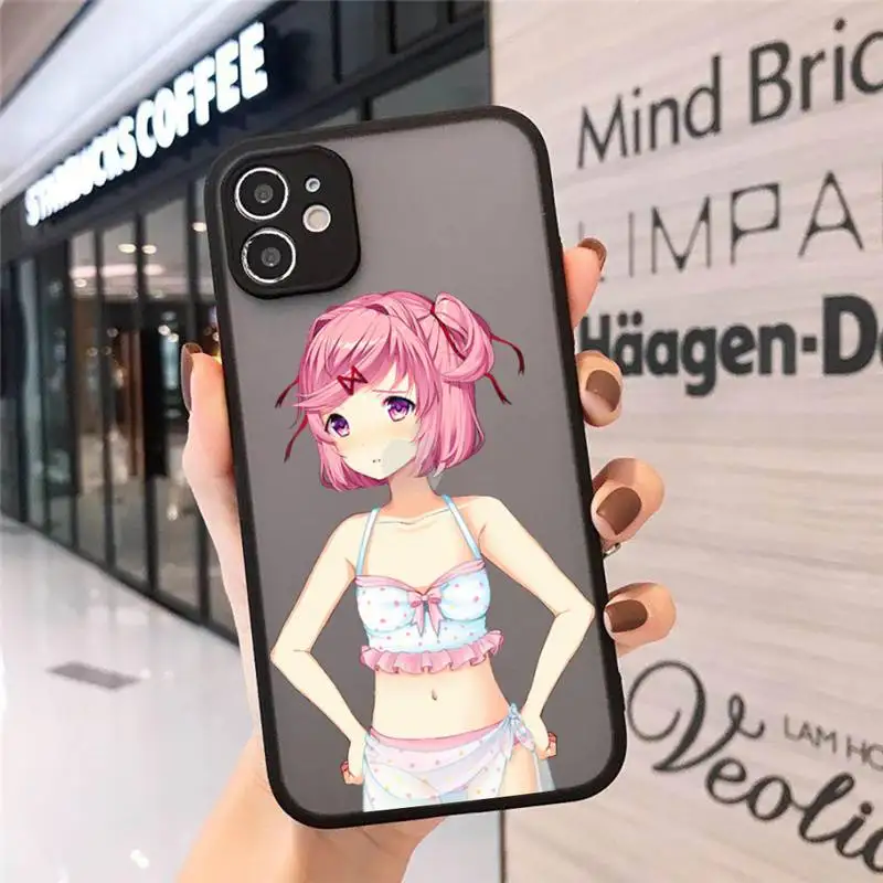 

Doki Doki Literature Club Phone Case Matte Transparent for iPhone 7 8 11 12 s mini pro X XS XR MAX Plus mobile bags