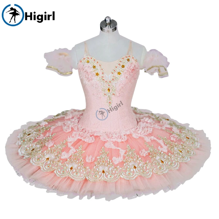 Персиковая сказочная балетная пачка розовая блинная для девушек