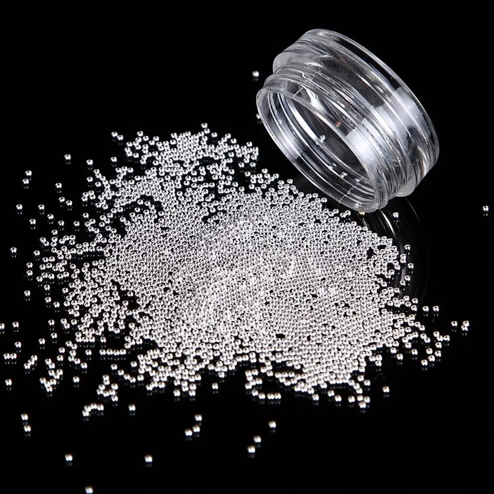 Monja золотые наклейки для ногтей серебряные металлические бусины с икрой Для