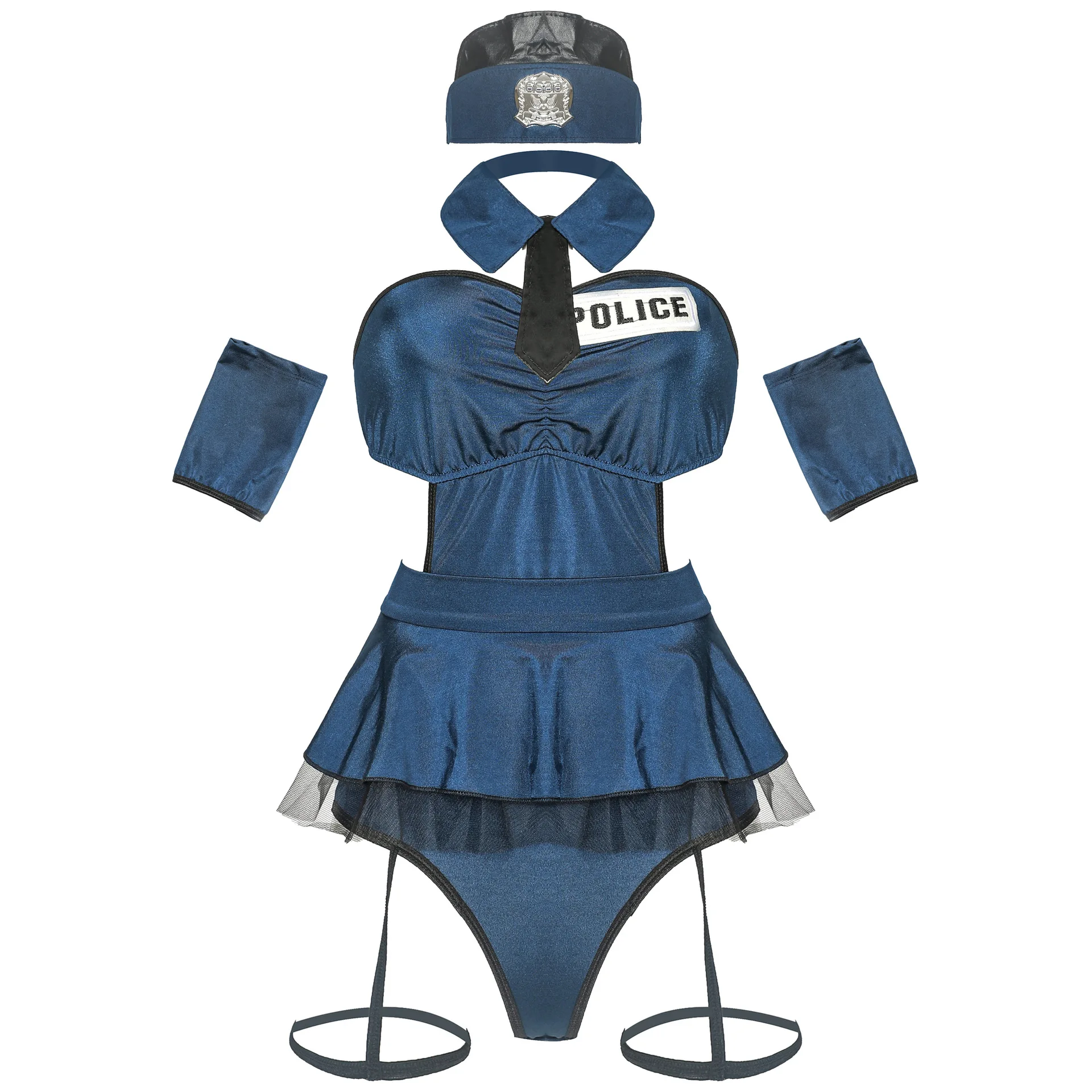 Новинка женский полицейский костюм искусственная униформа косплей сексуальное