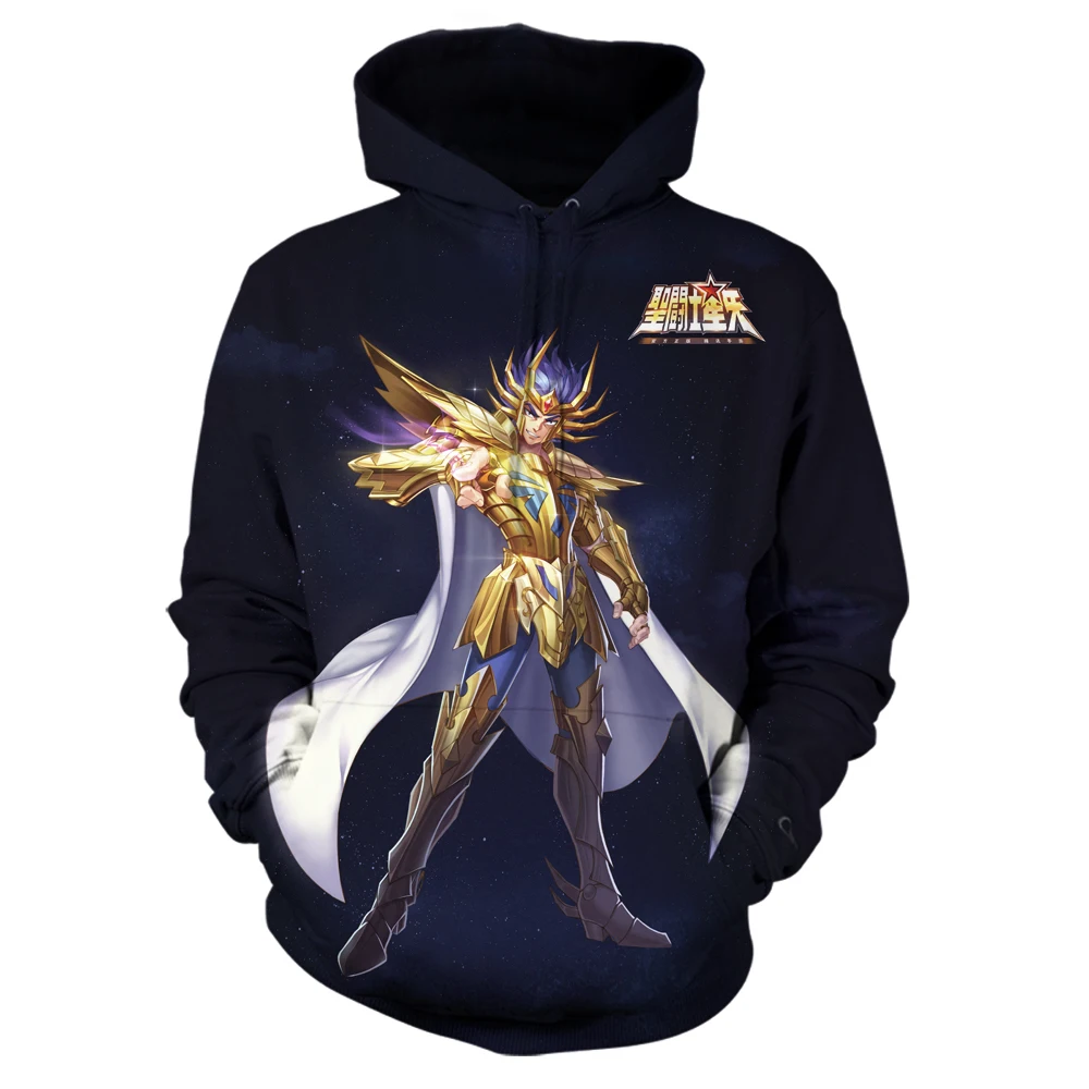 

Мужская Летняя толстовка с капюшоном Saint Seiya, уличная одежда в горошек с 3D рисунком из аниме, одежда для дома и улицы, 2021