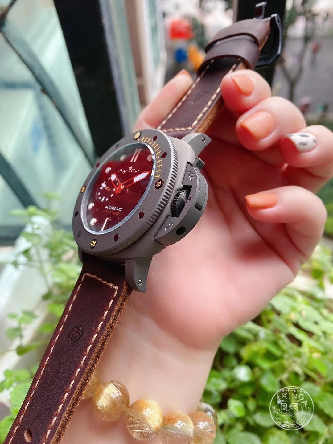 

2021 New Men Automatic Mechanical Stainless Steel Carbotech Titanium Rubber Black Brown Leather Luminous 3 Days Power Watch 47mm