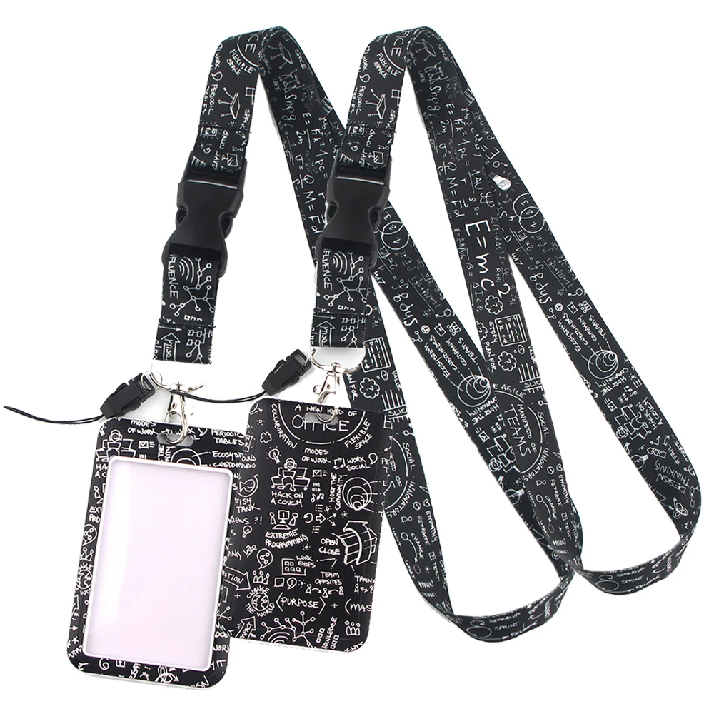 LB1872 шнурок для ключей с математической формулой шейный ремешок карт ID держатель